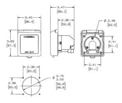 Hubbell 220V standart marin priz 50 Amper