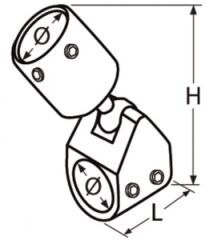 Küresel mafsallı tente parçası