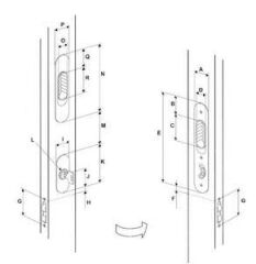 Mobella sürgü kapı kilidi