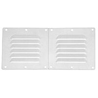 Vent. Shaft Grilles Cover, Double, 258x118x6,5mm, White
