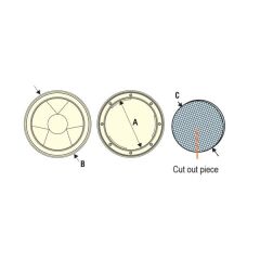 KONTROL KAPAKÇIĞI, BEYAZ, PLASTİK Ø155MM