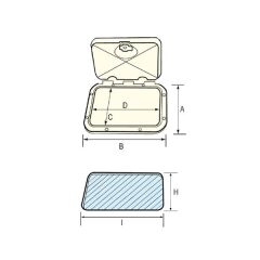 SU GEÇİRMEZ GÖMME KAPAK, 275X375MM. KİLİTLİ