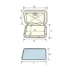 NUOVA RADE PLASTİK KAPAK, KİLİTLİ 165X285MM