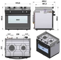 Eno Grand Large 2 çift ocaklı fırın