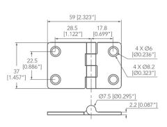 MENTEŞE, 316 PASL.ÇELİK  37X59mm