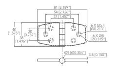 Kapaklı Menteşe 40X81mm