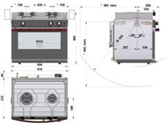Eno Allure 2 çift ocaklı fırın