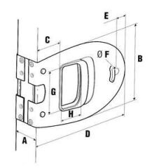 Mobella kanatlı tip kapı kilidi