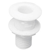 Thru-Hull Fitting 5/8'', w/Hose Barb Ø15mm, White