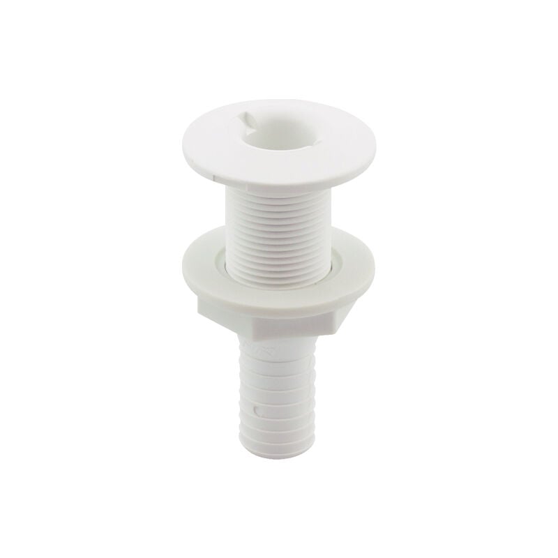 Thru-Hull Fitting 3/4'', w/Hose Barb Ø19mm, White