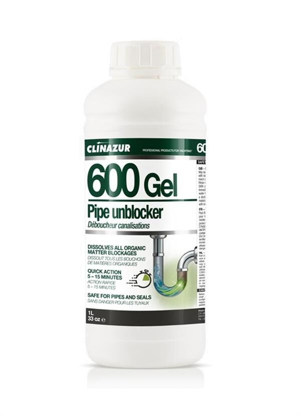 Clin Azur -600 GEL- Boru Tıkanıklık Açıcı 1 Lt