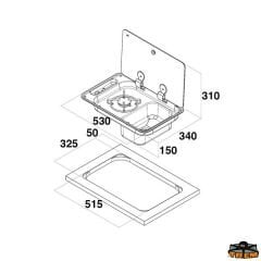 CAN FL1323-1 KOMBİNE OCAK SETİ(SOL OCAK-SAĞ EVYE)