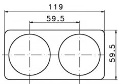Priz montaj braketleri 59,5X119 gri