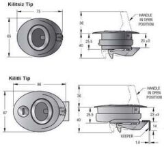 Southco Marine Beetle kulplu kilit