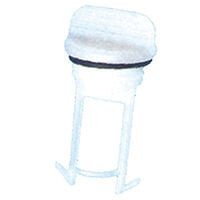 Captive Plug with O-Ring for Drain Socket, White