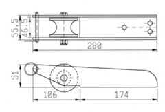 Baş makarası, 56x280mm