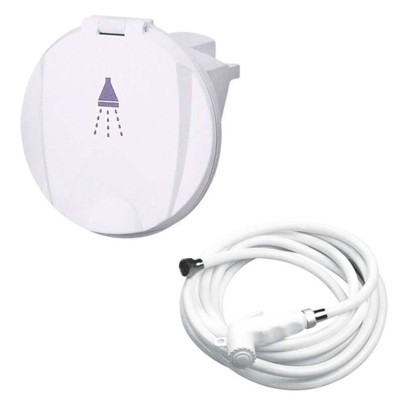 Case w/White Shower Spray, 3m Hose, w/Lid, White