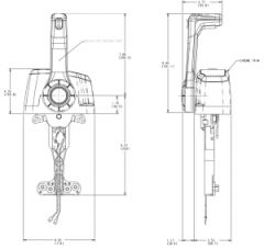 Seastar CHX8641P tekli kumanda kolu