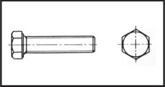 Altı Köşe Civata  5X16 Mm Aısı 316 Dın 933