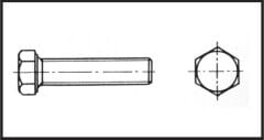 Altı Köşe Civata  5X25 Mm Aısı 316 Dın 933