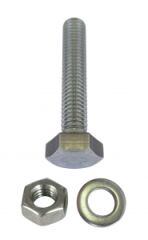 Altı köşe başlı civata, somun, pul