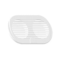 Vent. Shaft Grilles, Double, Ø3'', 195x105mm, White