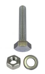 Altı köşe başlı civata, somun, pul