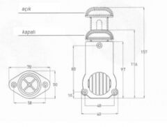 Bravo 616 Şişme bot su gideri