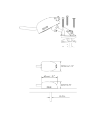 DS-H6 KABLO ÇIKIŞI, PLASTİK, SİYAH, 2-6MM