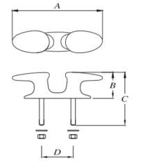 Paslanmaz Çelik Koç boynuzu 260x72 mm