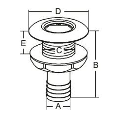 Firar. 25mm. AISI 316 paslanmaz çelik.
