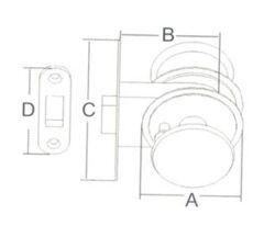 Kapı kilidi 62 92MM