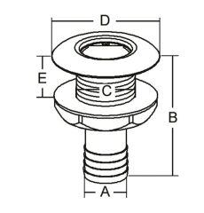 Firar. 29 mm. AISI 316 paslanmaz çelik.