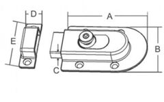 Sürgü Kilit Gömme Karşılık 100mm