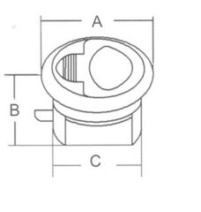 Gömme kulp kilitli 60mm