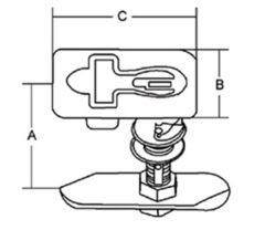 Gömme kulp, kare 79X96mm