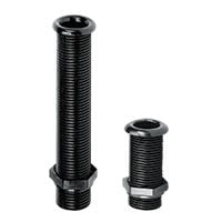 Thru-Hull Threaded,w/Stand.Flange,3/4'',Int.Ø15mm,L153mm,White