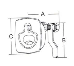 Gömme kulp, kilitli 62mm