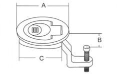 Gömme kulp, kilitsiz 64mm