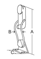 Gergili kilit , kilitsiz 103x38mm
