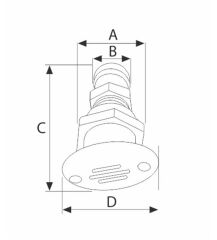 Tank havalandırma Düz, plastik.