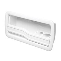 Util.Stor. Case, Sidem. w/Glass holder, Right, Wh