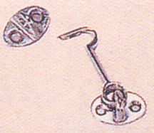 KAPI KANCASI,KROM KAPLAMA, L: 10CM