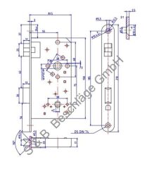 Polisajlı paslanmaz çelik tuvalet kapısı kilidi, sağ