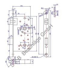 Polisajlı paslanmaz çelik tuvalet kapısı kilidi, sol