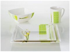 Quadrato Promo Calla, 16 parça melamin yemek takımı