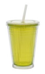 Gimex büyük bardak, pipetli limon yeşili