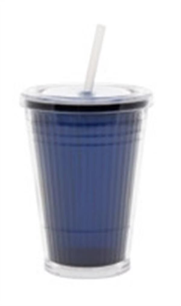Gimex büyük bardak, pipetli lacivert
