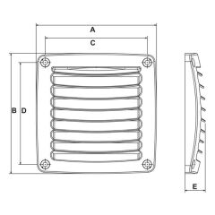 PLASTİK HAVALANDIRMA 118X118MM BEYAZ