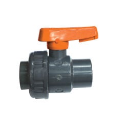 Ball Valve 2'', Single Union BSPP, Plastic, Grey